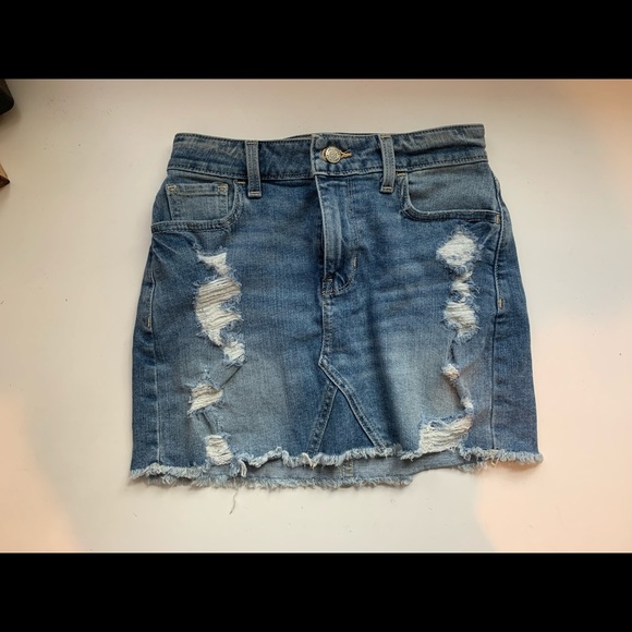 jean skirt with rips - Picture 1 of 2